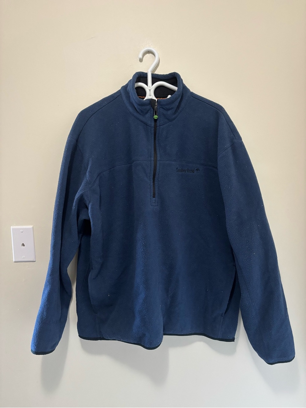 Timberland Men's Blue 100% Polyester 1/4 Zip Fleece Pullover (Size XL)